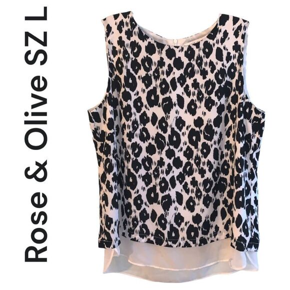 Rose & Olive fully lined woman’s animal print top - Picture 1 of 8